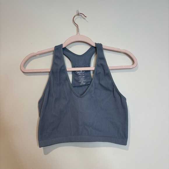 Free People Tops - Free People Blue Crop Top
